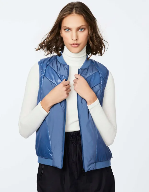 GLOSS MATTE PUFFER VEST sold by Bernardo