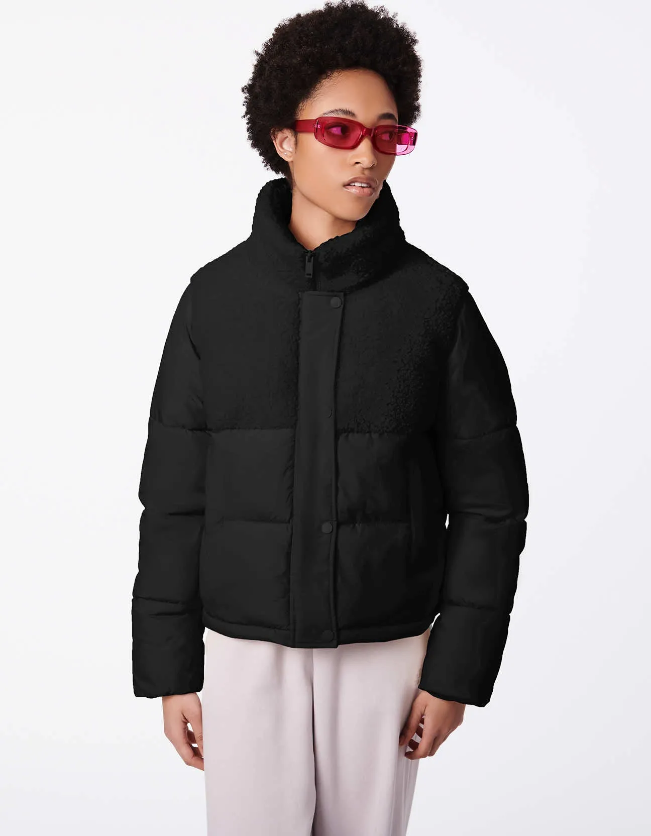 Cozy Combo Vegan Fur Puffer Jacket sold by Bernardo product image thumbnail 2