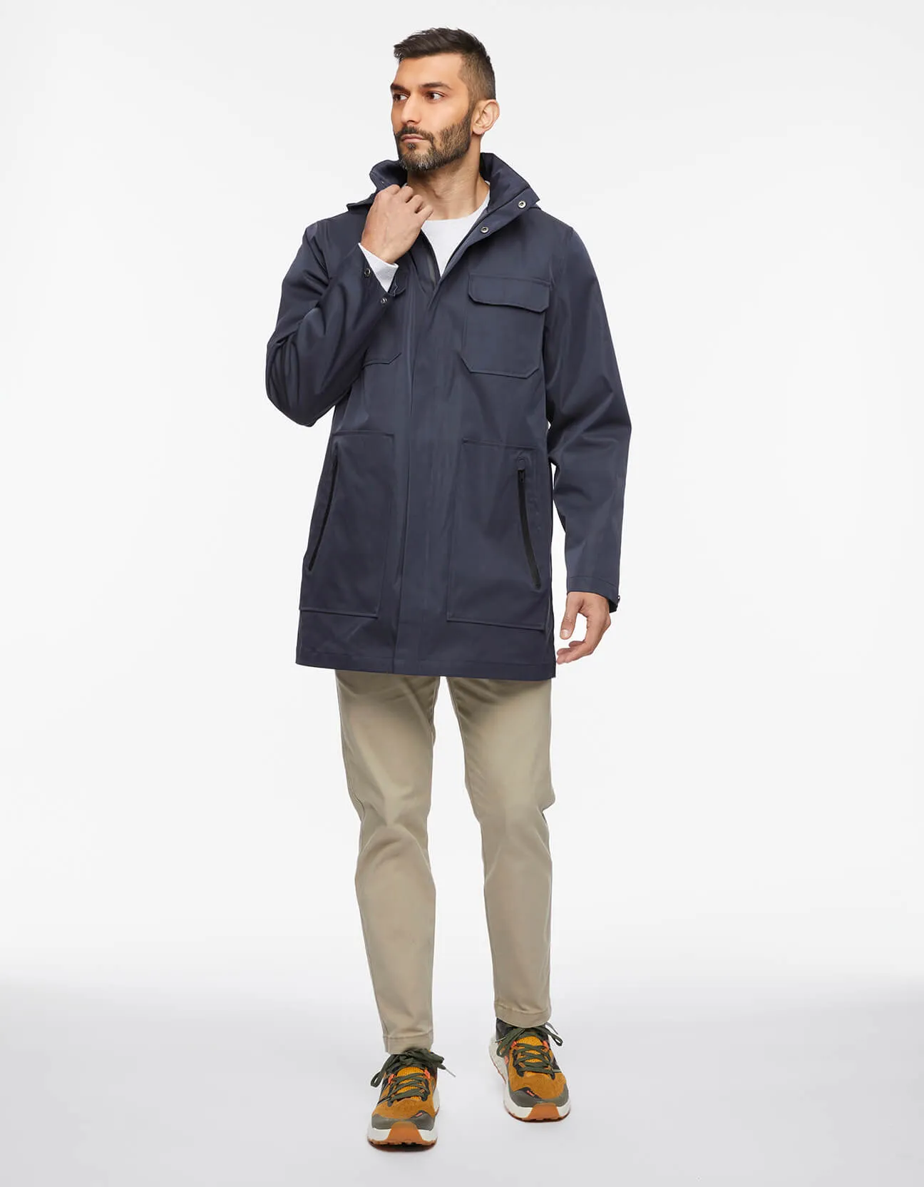 Men's Getaway Removable Hood Rain Jacket sold by Bernardo product image thumbnail 3