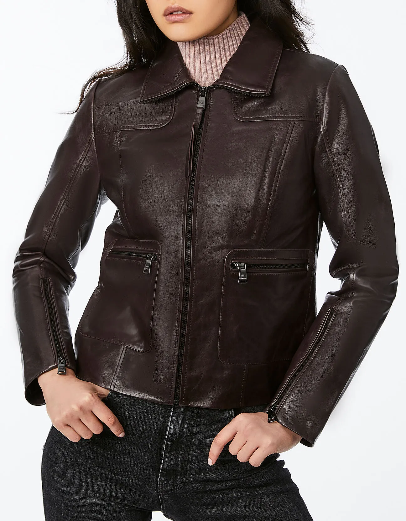 Boston Common Leather Jacket sold by Bernardo product image thumbnail 2