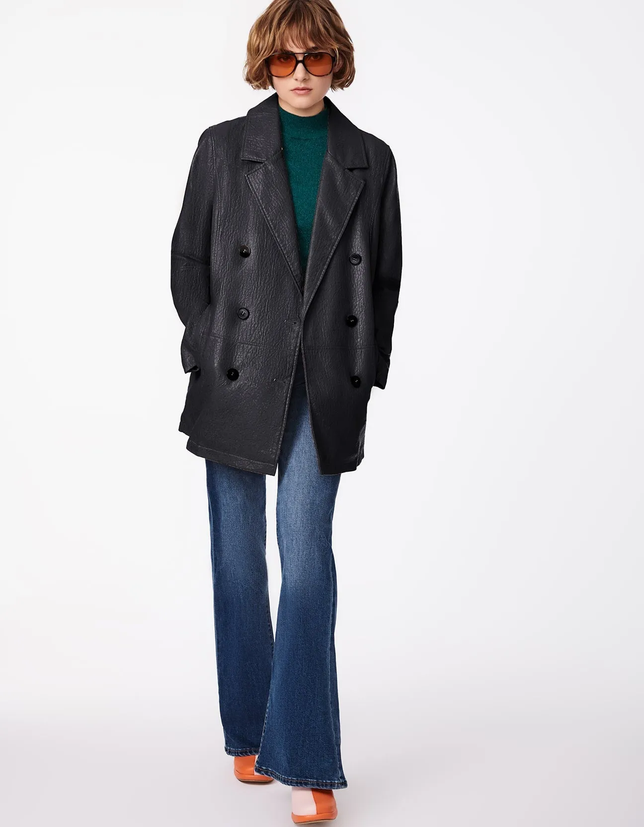 Relaxed Blazer Textured Vegan Jacket sold by Bernardo product image thumbnail 3