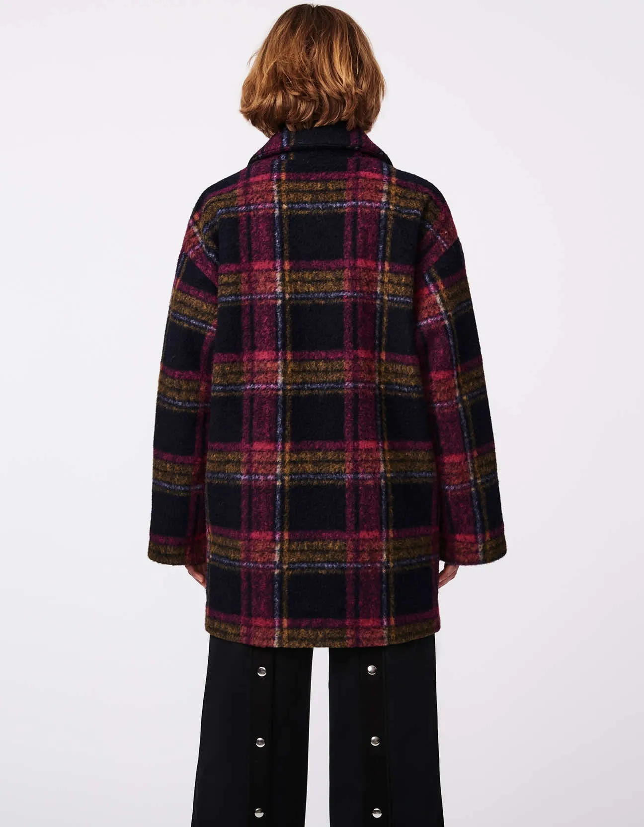 Plaid Pairings Wool Coat sold by Bernardo product image thumbnail 4