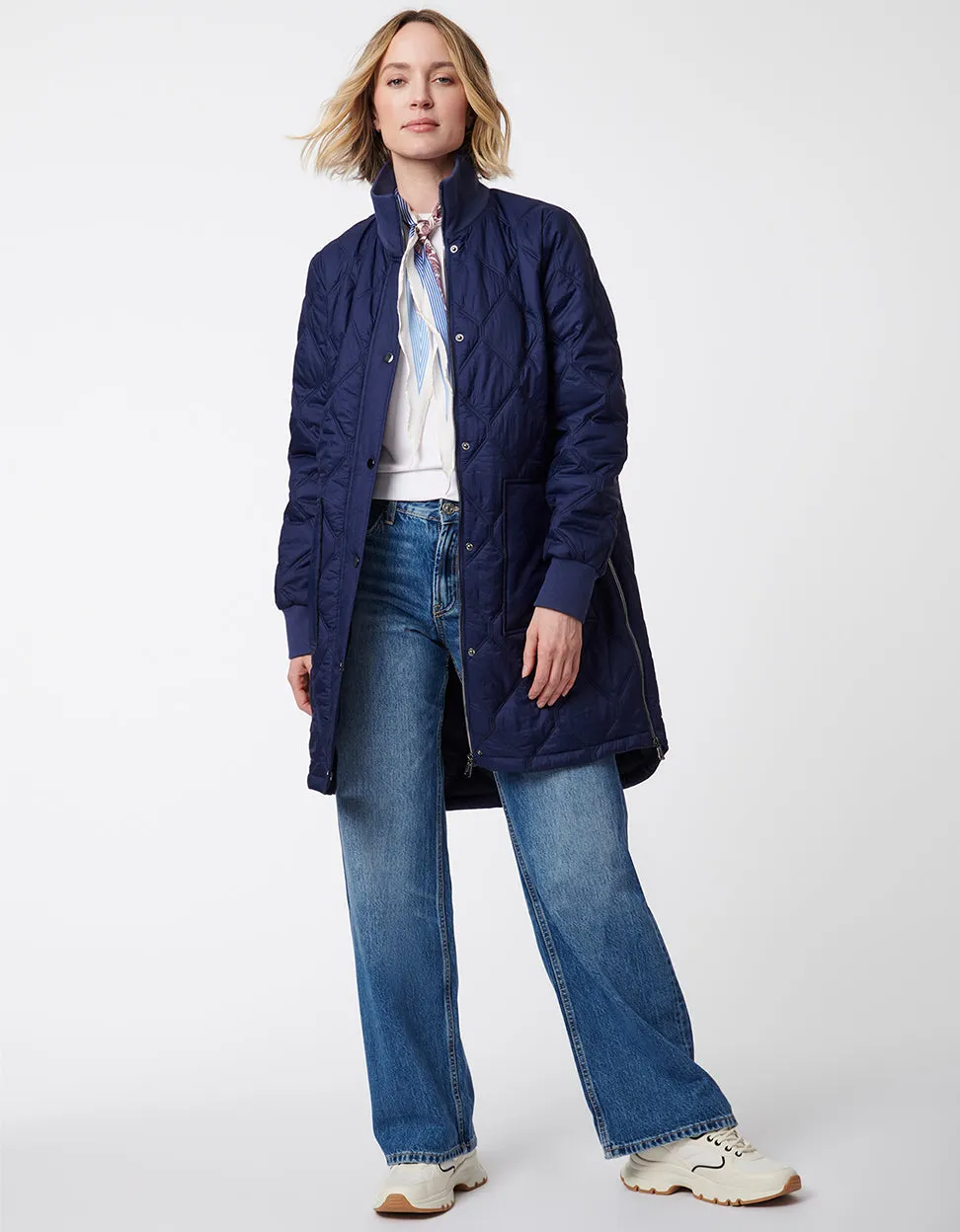 Diamond Stitch Quilted Puffer Jacket sold by Bernardo