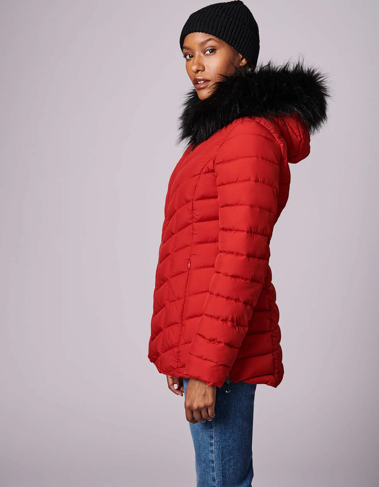 Denali Versatile Vegan Fur Puffer Jacket sold by Bernardo product image thumbnail 3