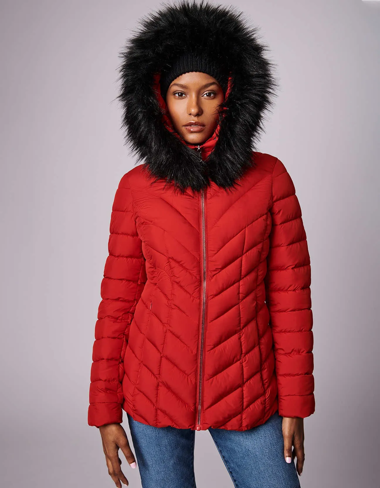 Denali Versatile Vegan Fur Puffer Jacket sold by Bernardo