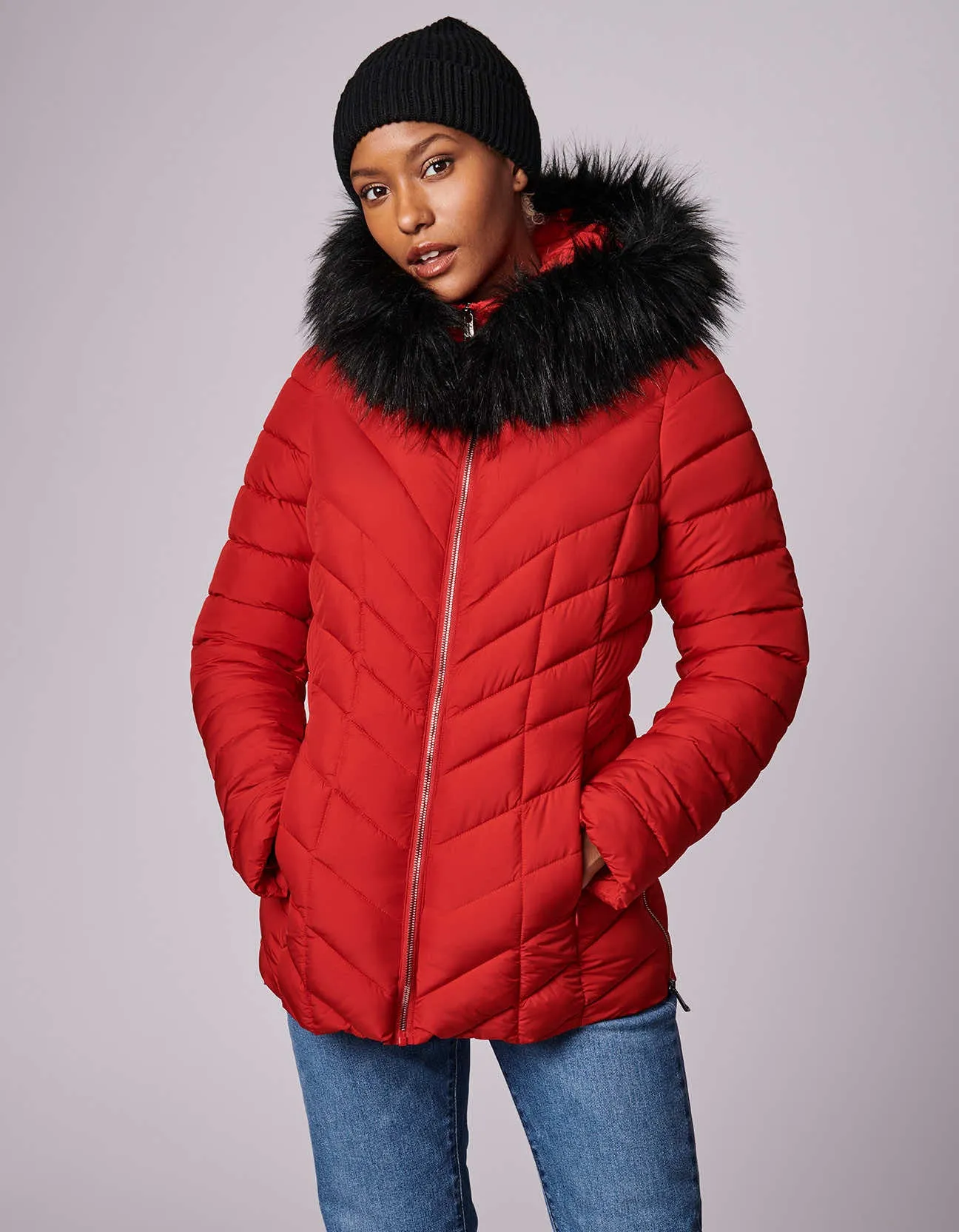 Denali Versatile Vegan Fur Puffer Jacket sold by Bernardo product image thumbnail 2