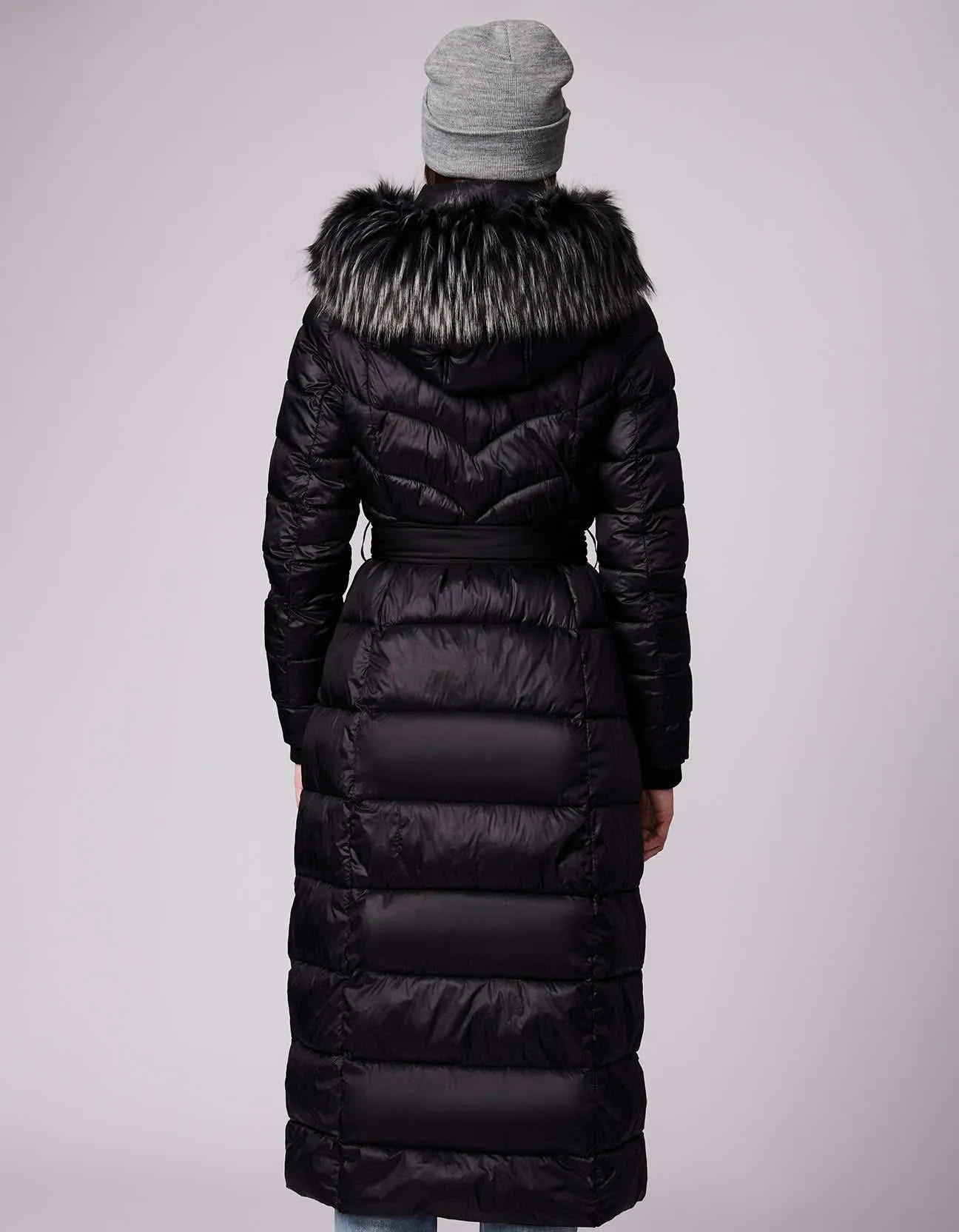 Jetsetter Vegan Fur Trim Long Puffer Coat sold by Bernardo product image thumbnail 4