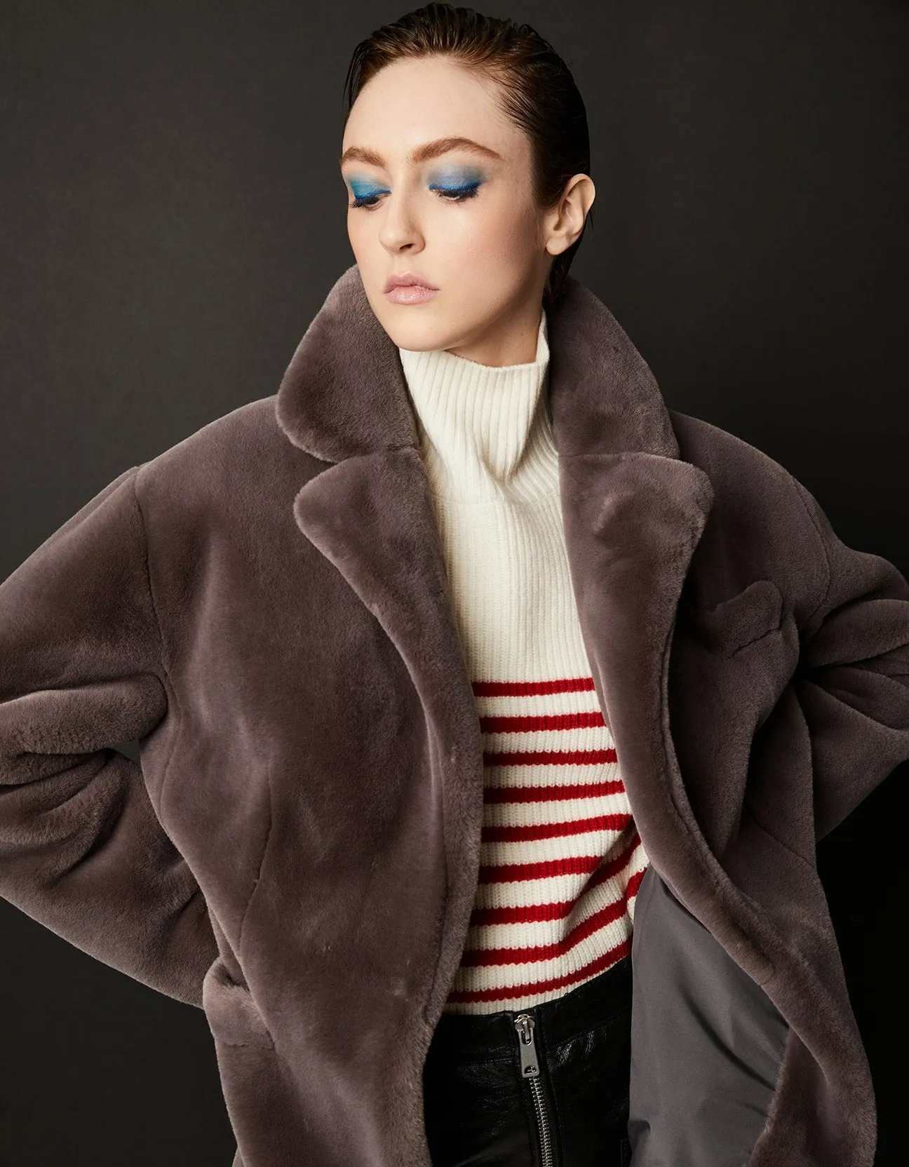 Unreal Beaver Fur Jacket sold by Bernardo