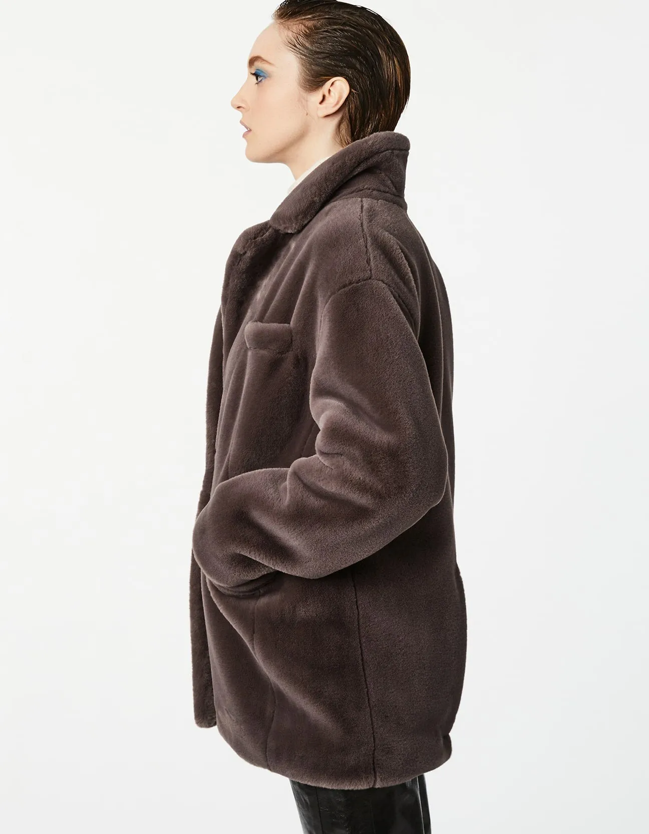 Unreal Beaver Fur Jacket sold by Bernardo product image thumbnail 4