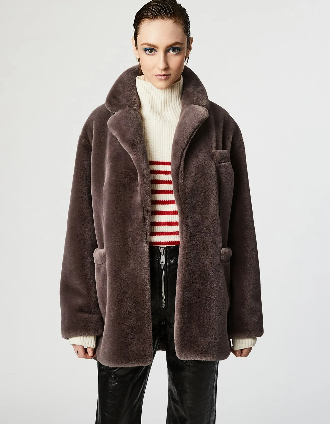 Unreal Beaver Fur Jacket sold by Bernardo product image thumbnail 3