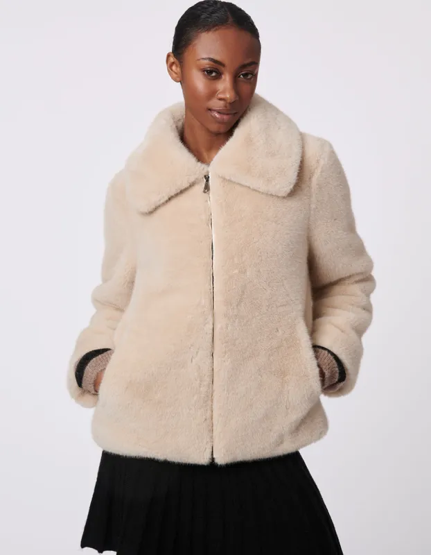 Perfectly Posh Faux Fur Jacket sold by Bernardo