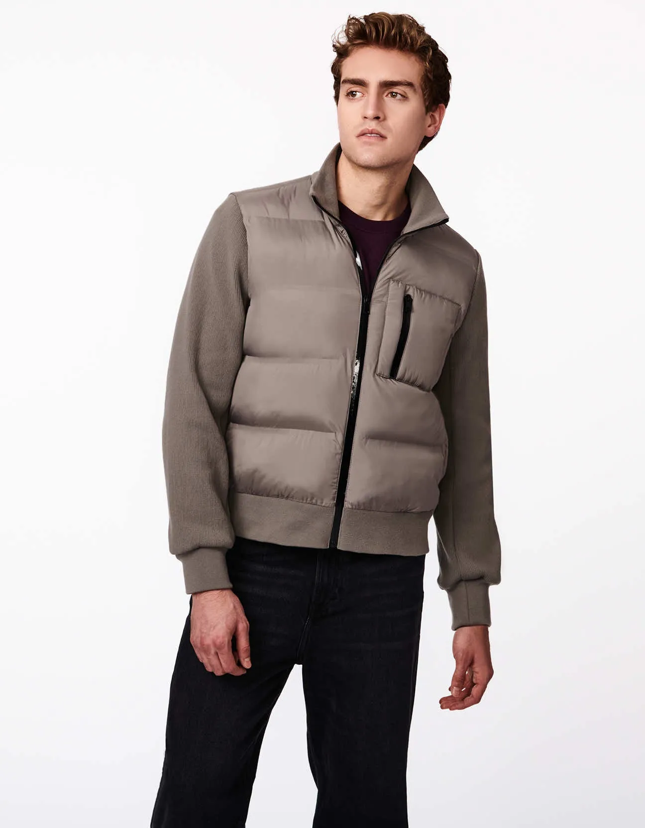 Men's Knit-Mix Puffer Jacket sold by Bernardo product image thumbnail 2