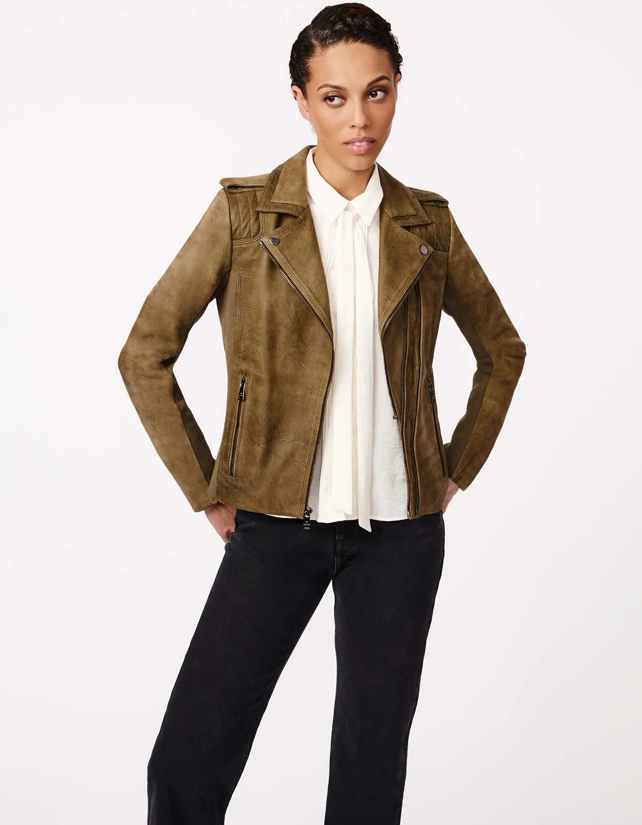 City Edge Moto Leather Jacket sold by Bernardo product image thumbnail 2