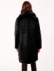 Zigzag Vegan Fur Coat sold by Bernardo