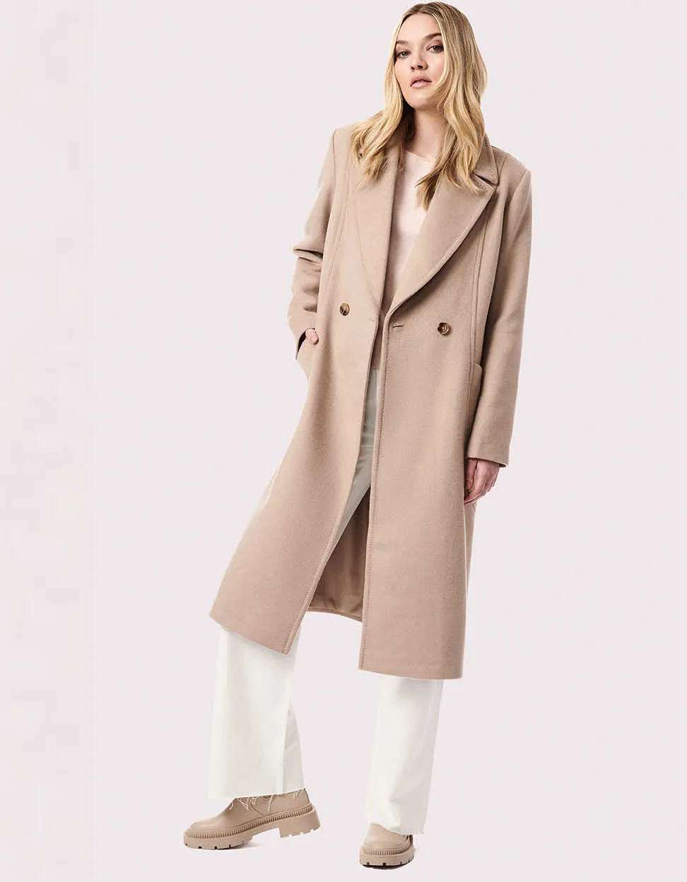 Soho Belted Wool Coat sold by Bernardo