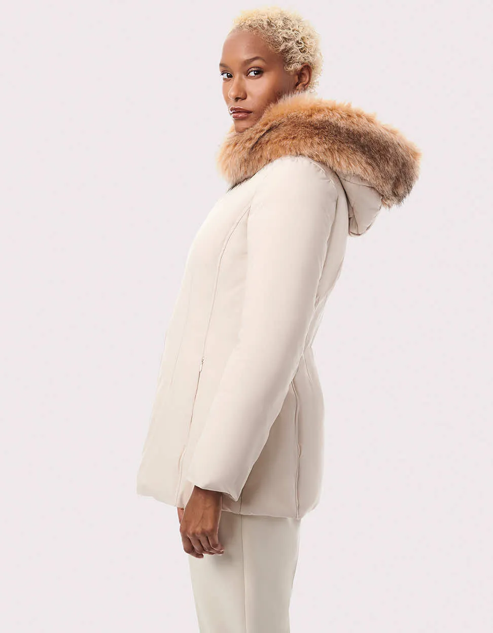 Nordic Vegan Fur Trim Puffer Jacket sold by Bernardo product image thumbnail 3
