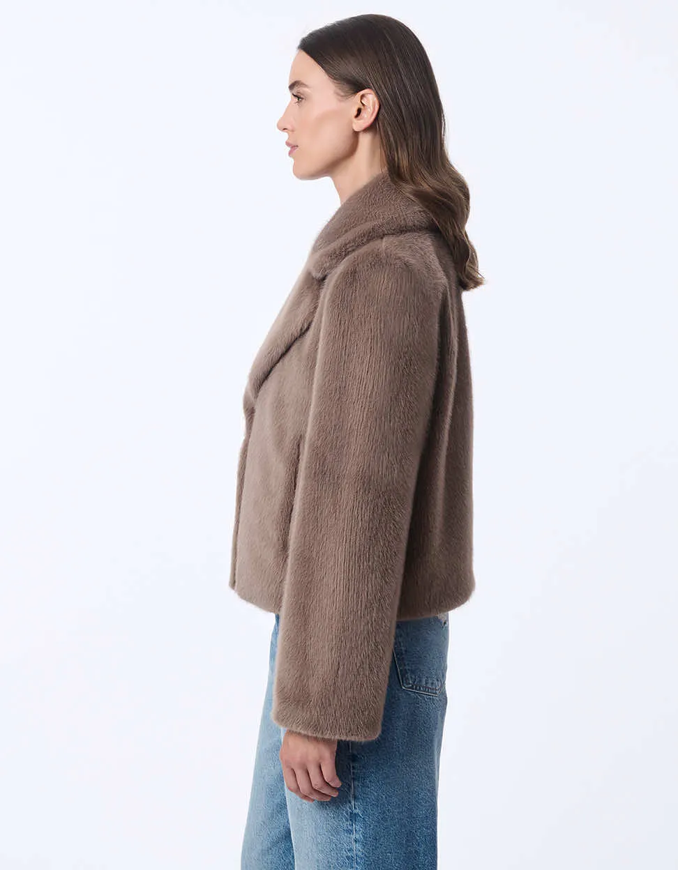 Luxe Line Faux Fur Coat sold by Bernardo product image thumbnail 4