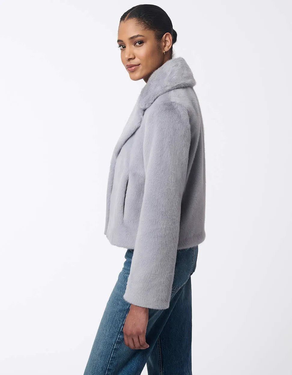 Luxe Line Faux Fur Coat sold by Bernardo product image thumbnail 3