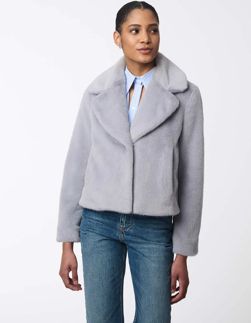 Luxe Line Faux Fur Coat sold by Bernardo