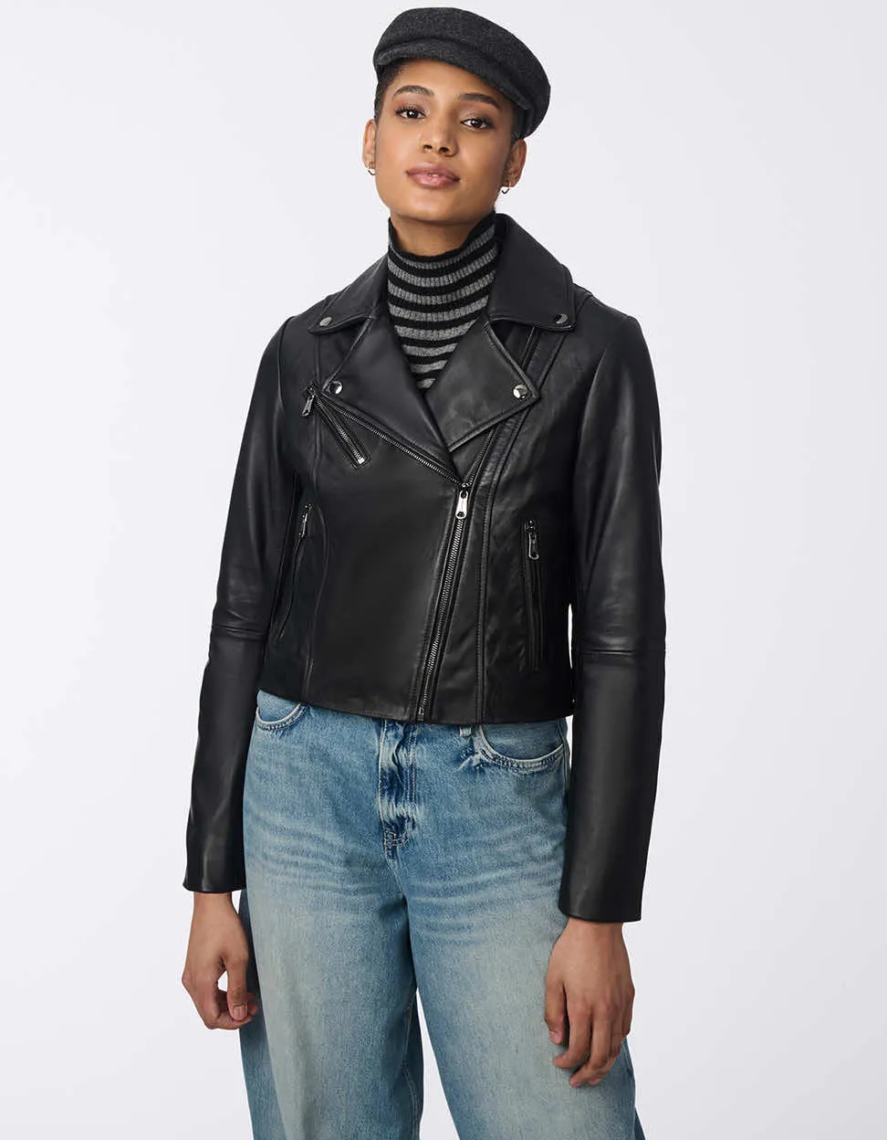 Jet Leather Jacket sold by Bernardo