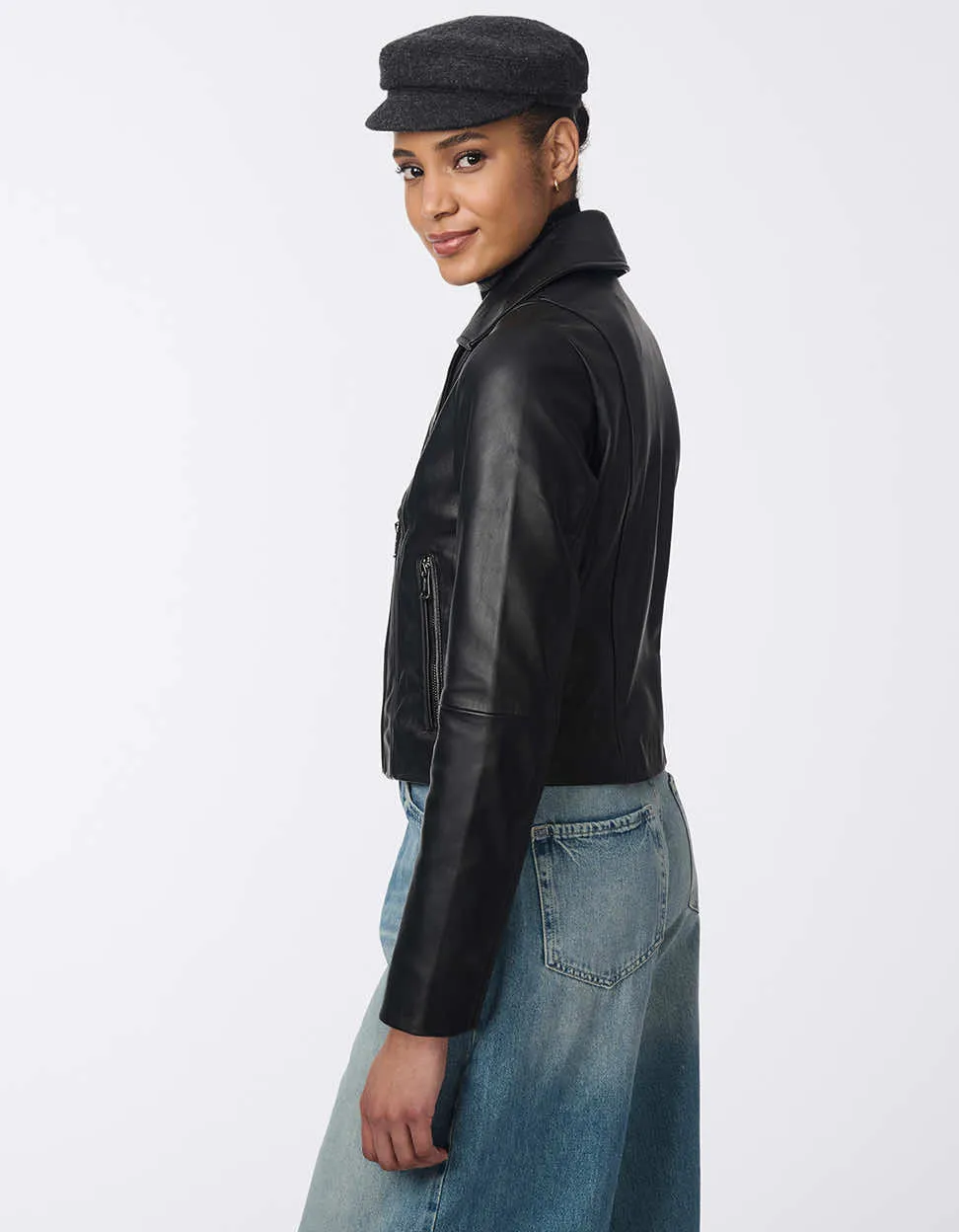 Jet Leather Jacket sold by Bernardo product image thumbnail 3