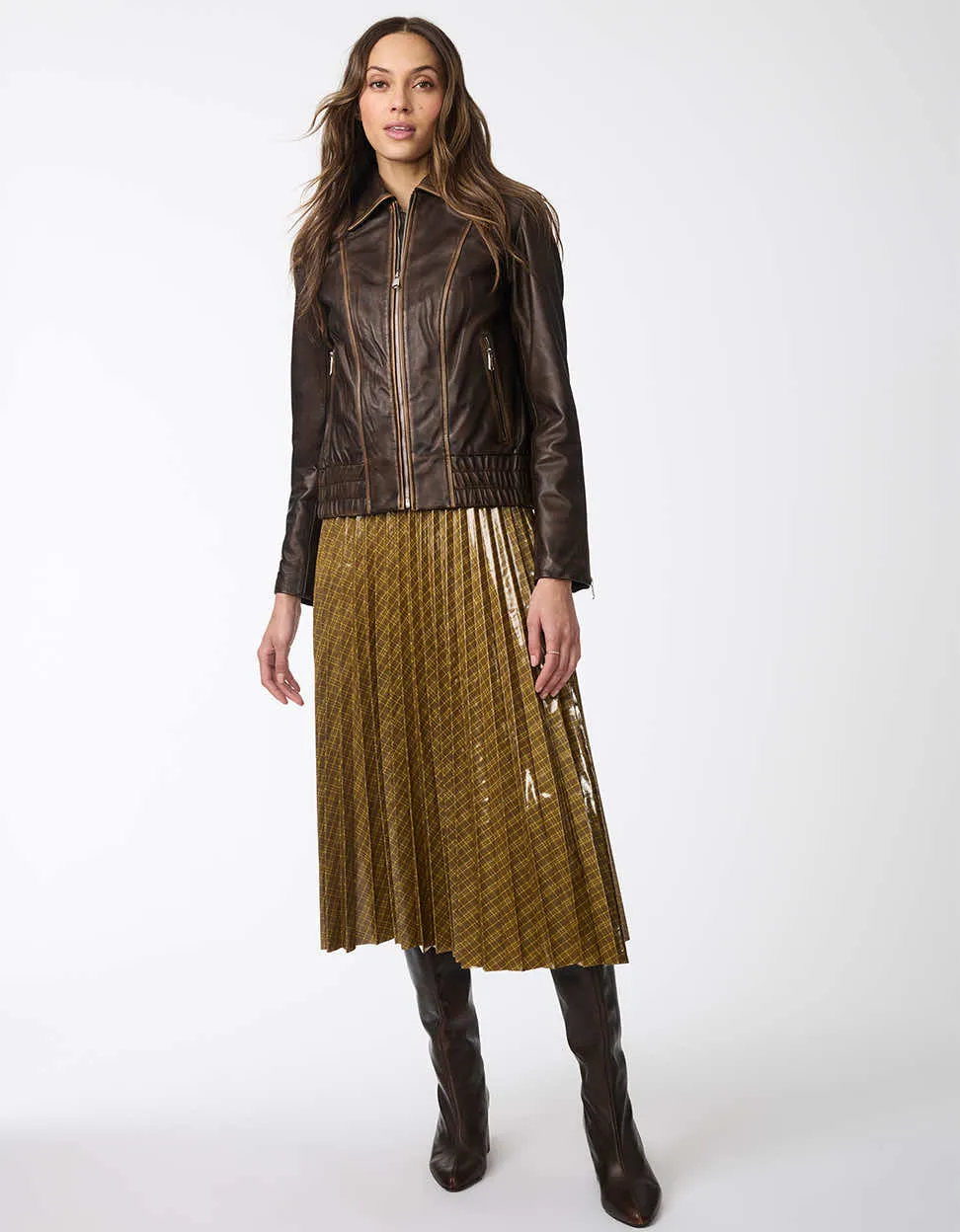 Aviator Classic Leather Bomber Jacket sold by Bernardo