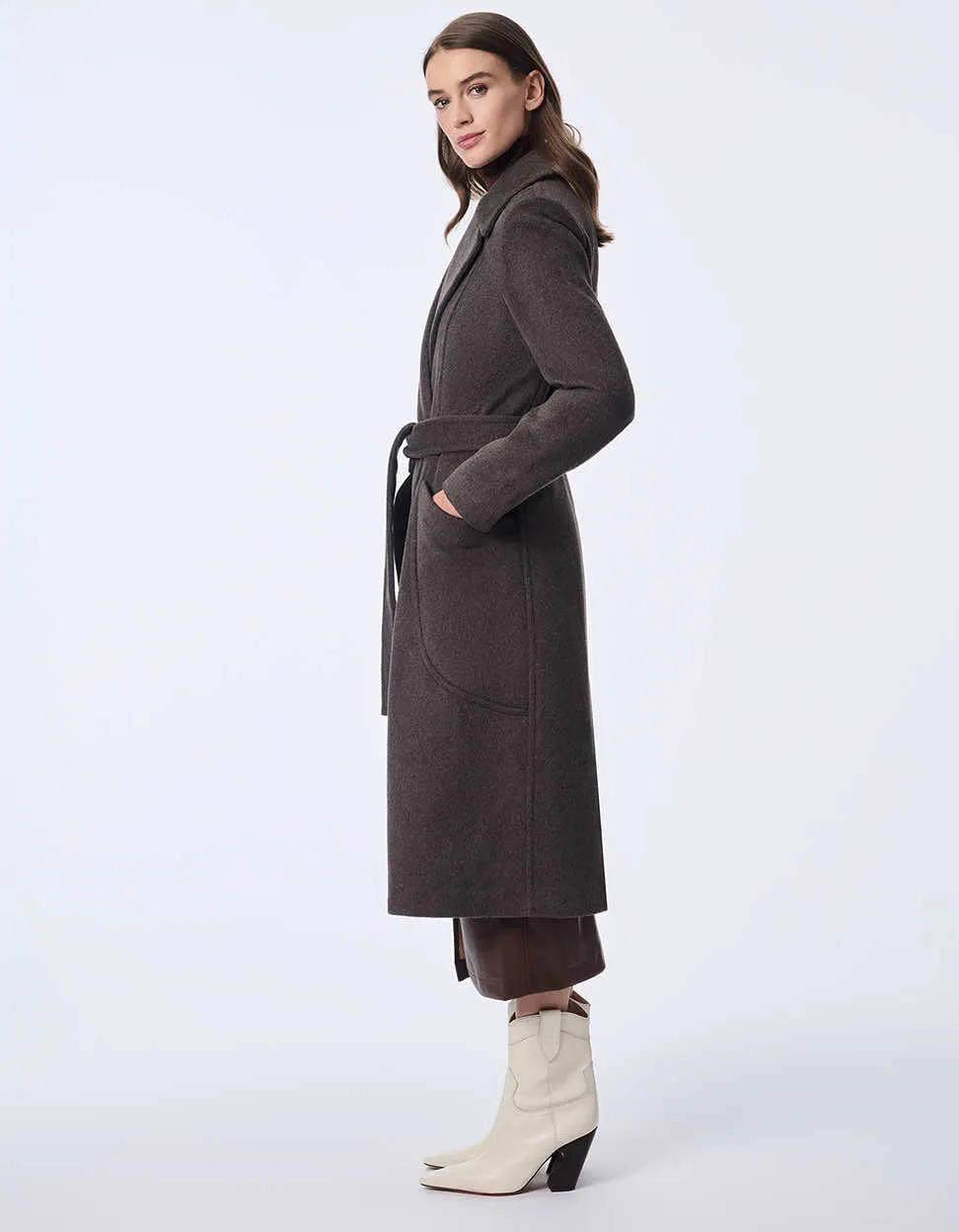 Soho Belted Wool Coat sold by Bernardo product image thumbnail 4