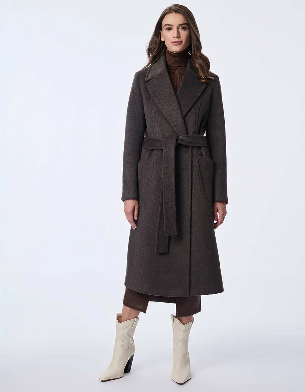 Soho Belted Wool Coat sold by Bernardo product image thumbnail 3