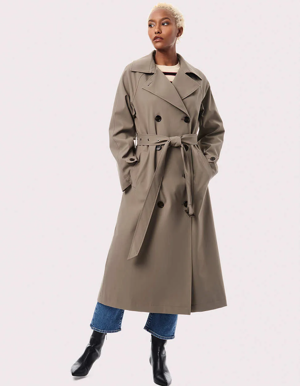 On the Go Belted Trench Rain Coat sold by Bernardo