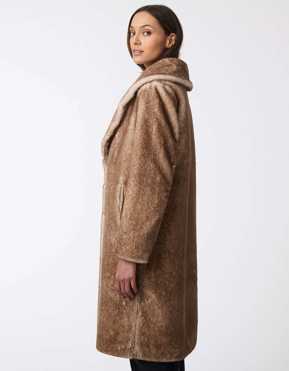 Luxe Plush Faux Fur Coat sold by Bernardo product image thumbnail 3