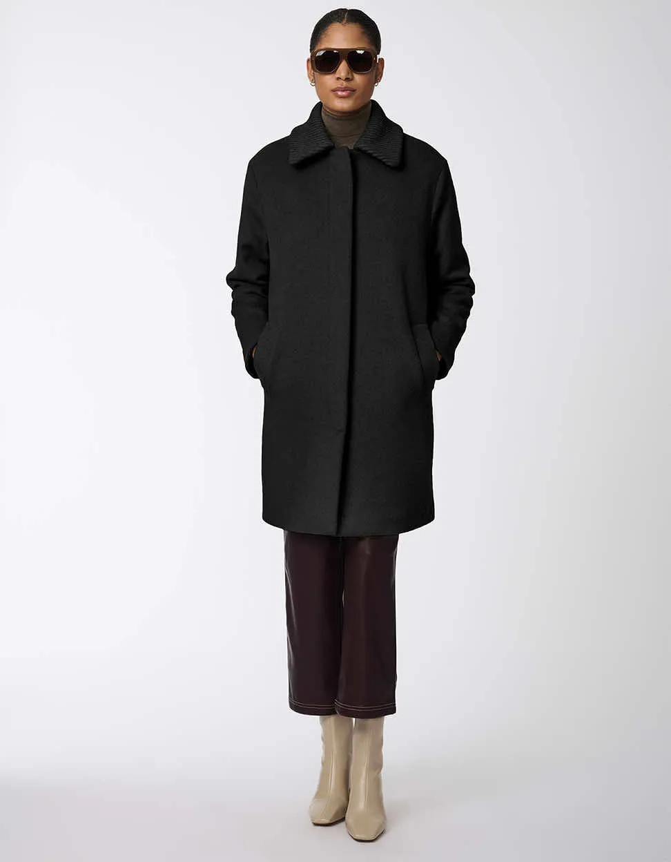 Modern Line Wool Coat sold by Bernardo