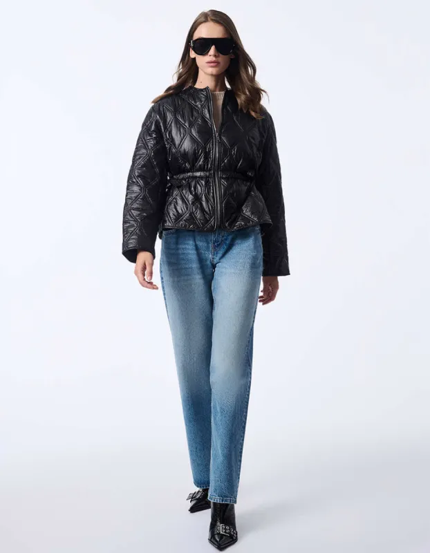 Celestial Shiny Quilted Jacket sold by Bernardo