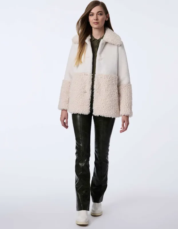 Textura Fusion Faux Fur Coat made by Bernardo