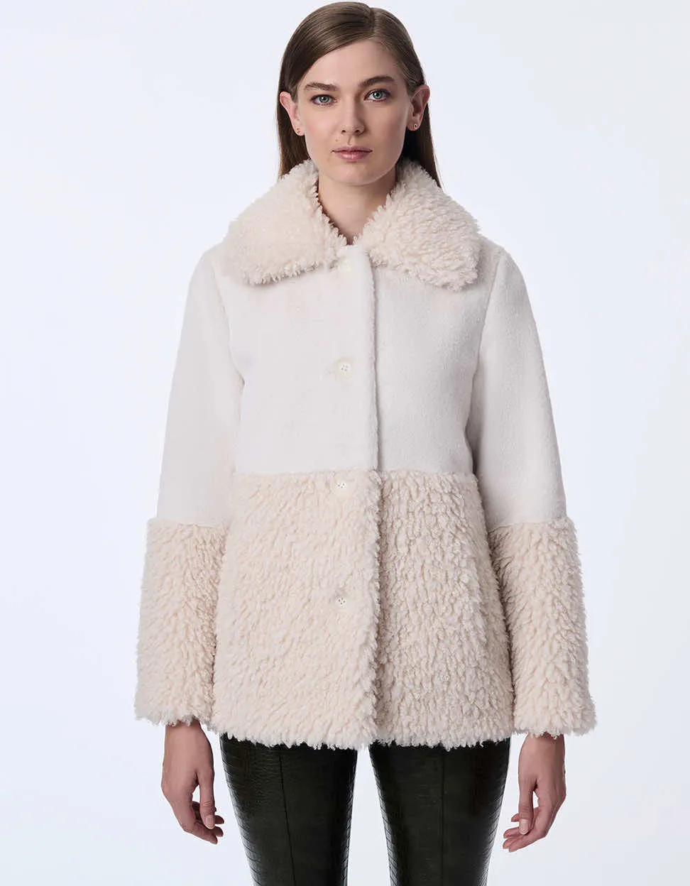 Textura Fusion Faux Fur Coat sold by Bernardo product image thumbnail 2