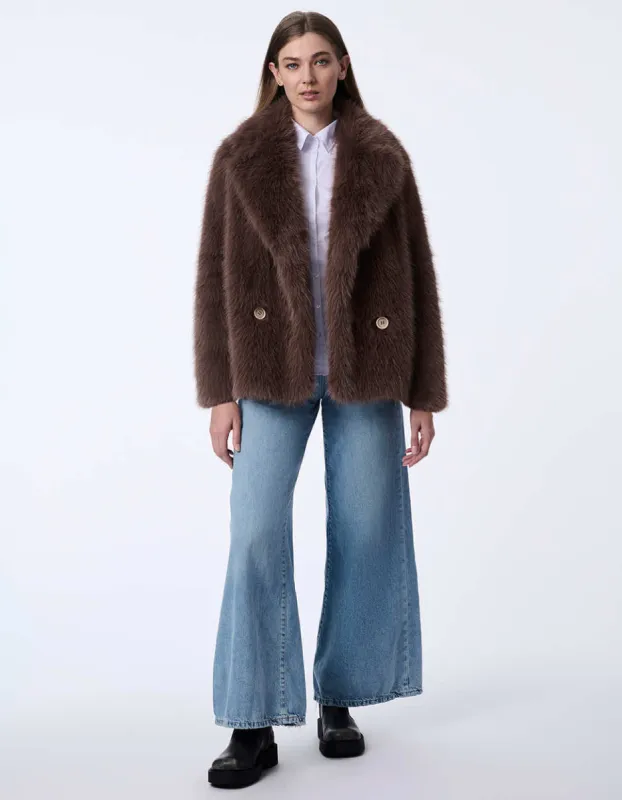 Starlight Faux Fur Jacket sold by Bernardo