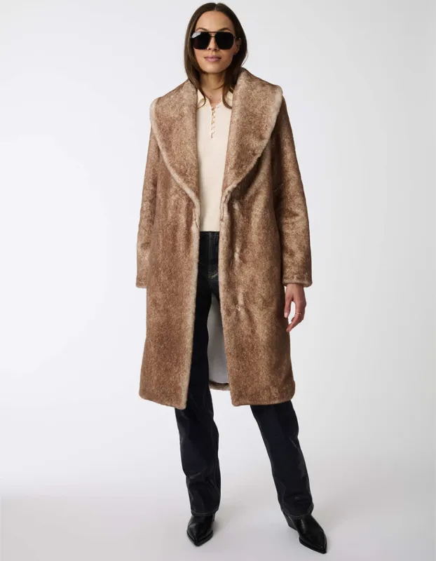 Luxe Plush Faux Fur Coat sold by Bernardo