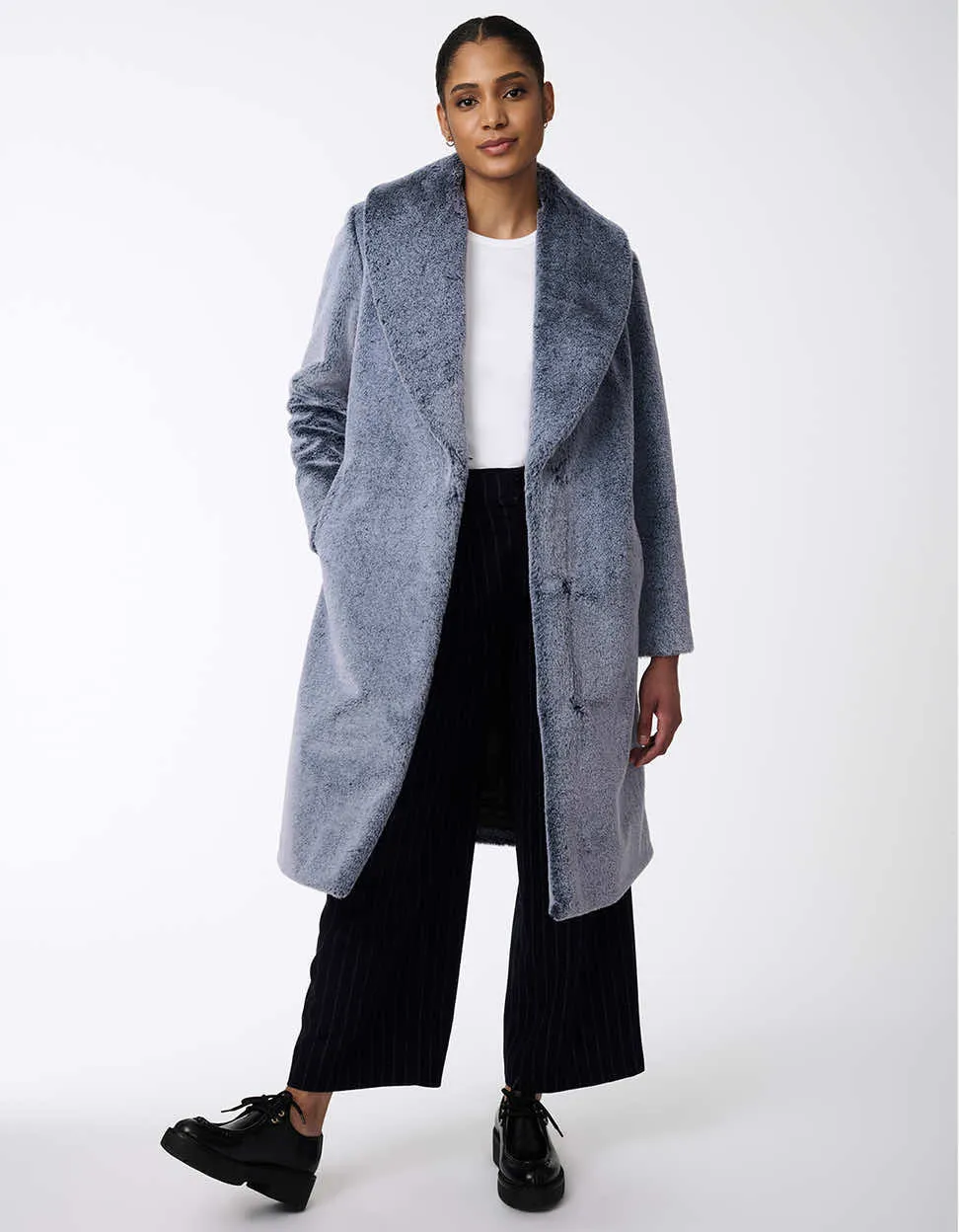 Luxe Plush Faux Fur Coat sold by Bernardo product image thumbnail 2