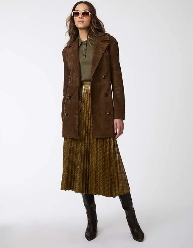 Pinnacle Suede Double Breasted Jacket sold by Bernardo product image thumbnail 3