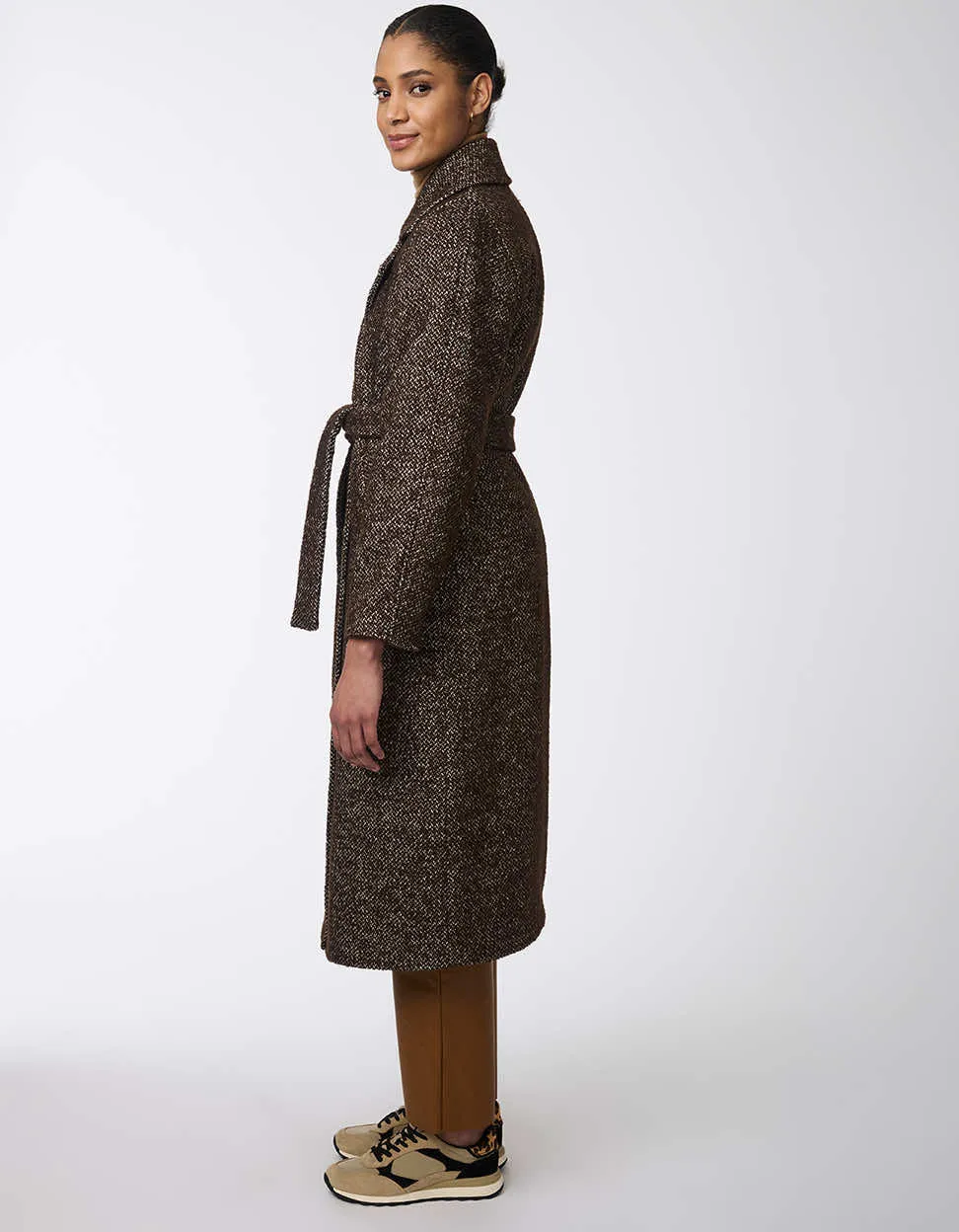 Icon Refined Belted Wool Coat sold by Bernardo product image thumbnail 3