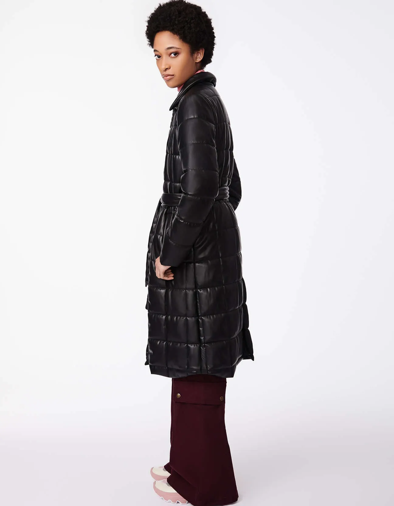 On The Grid Long Belted Vegan Puffer Coat sold by Bernardo product image thumbnail 3