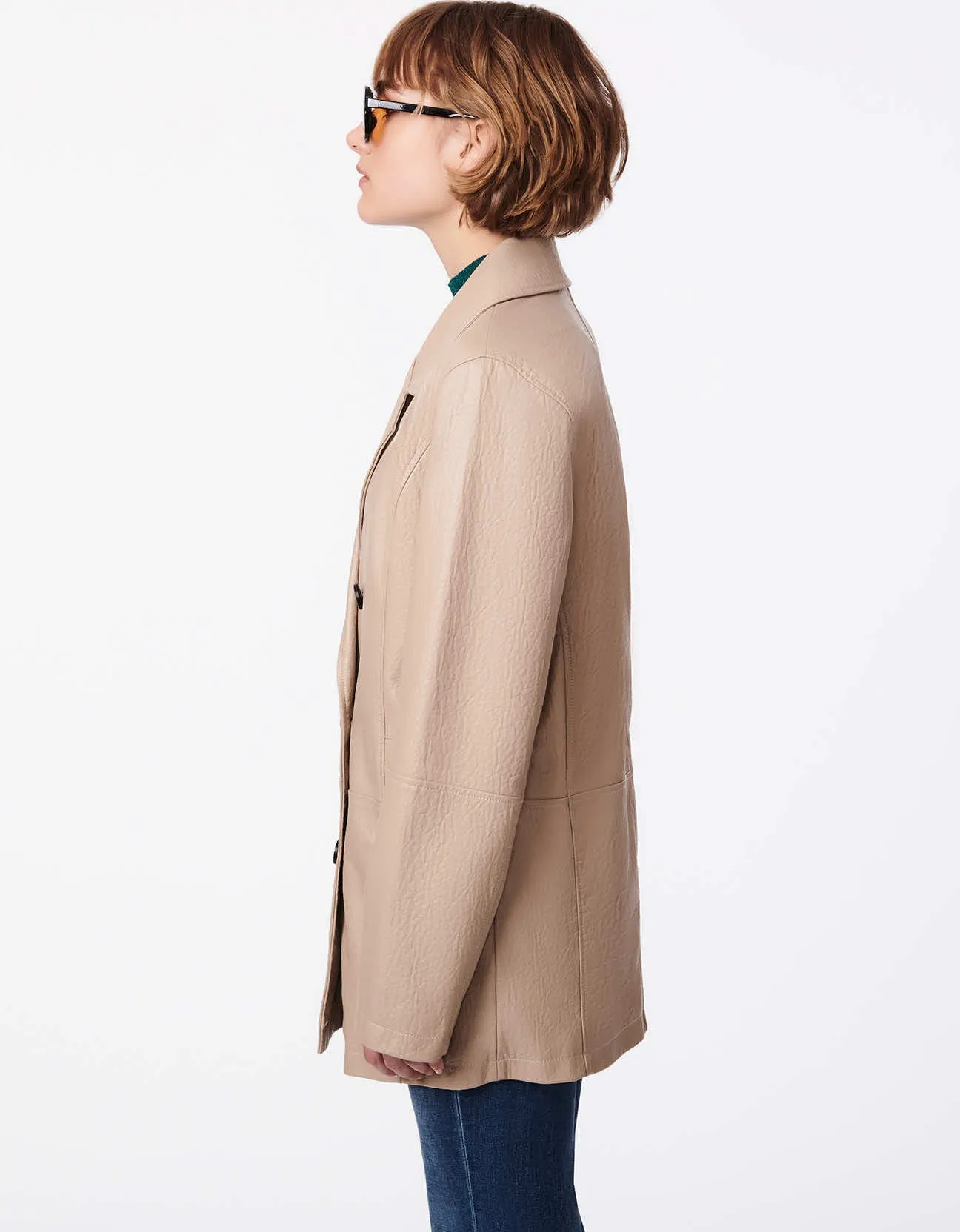 Relaxed Blazer Textured Vegan Jacket sold by Bernardo product image thumbnail 3