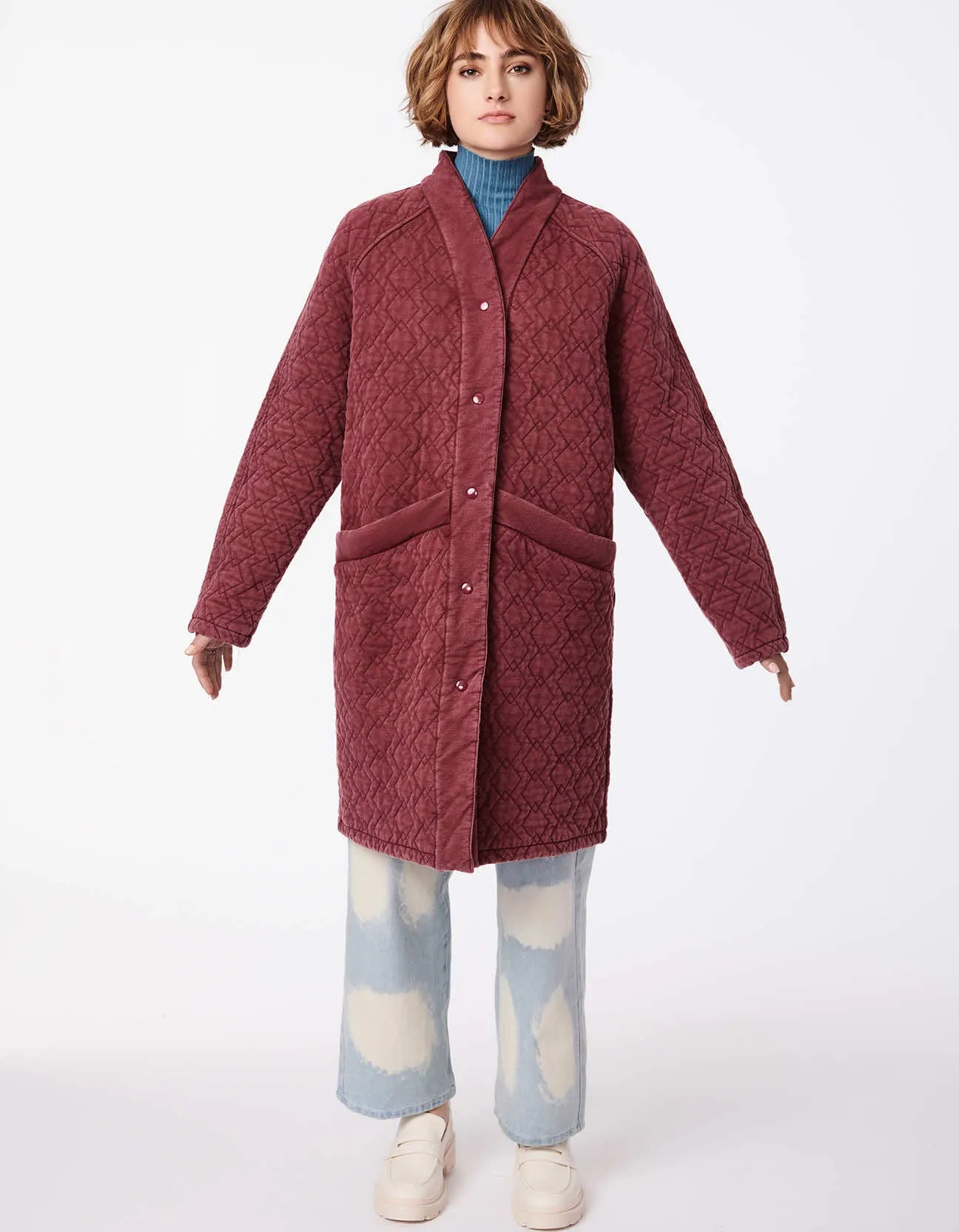 Playful Pattern Long Winter Coat sold by Bernardo product image thumbnail 2