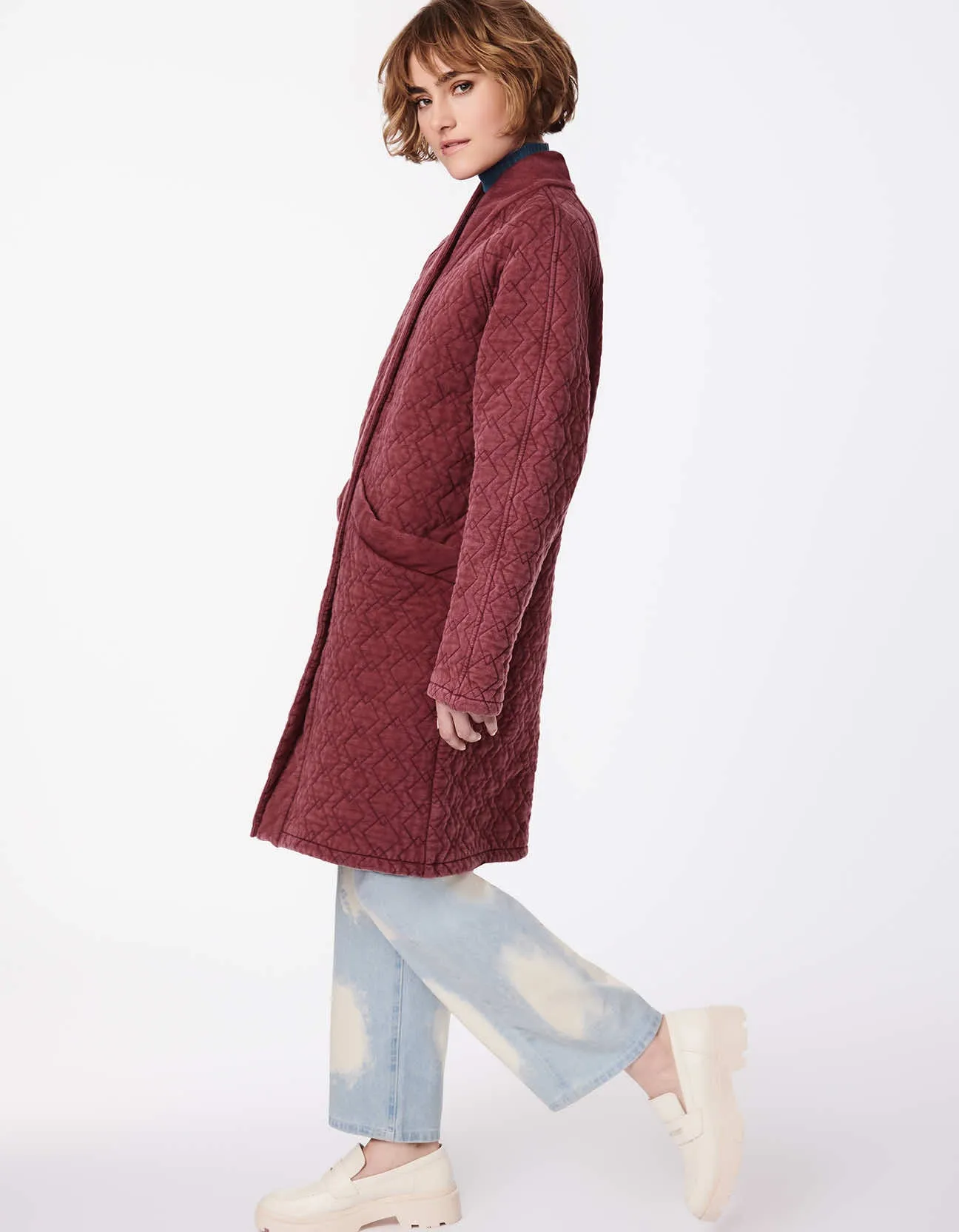 Playful Pattern Long Winter Coat sold by Bernardo product image thumbnail 3