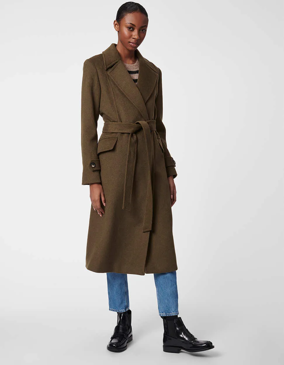 Signature Belted Wool Coat sold by Bernardo product image thumbnail 2