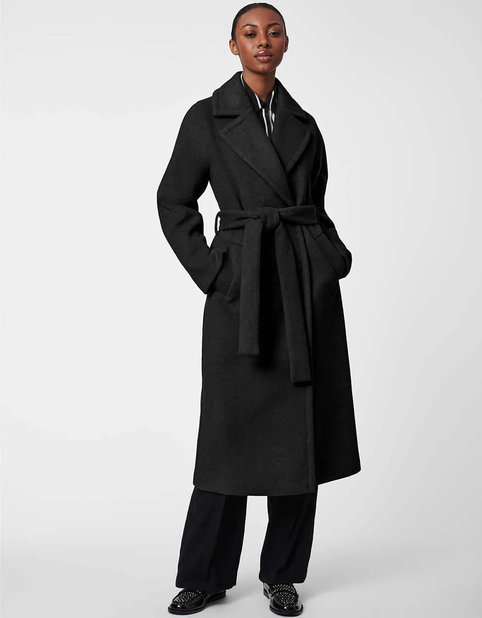 Icon Belted Wool Coat sold by Bernardo