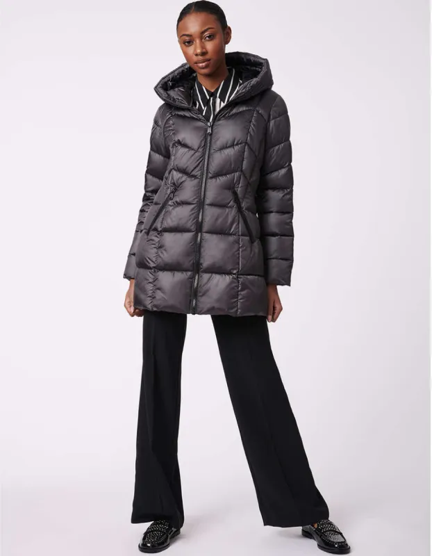 Fab Funnel Shiny Quilted Puffer sold by Bernardo