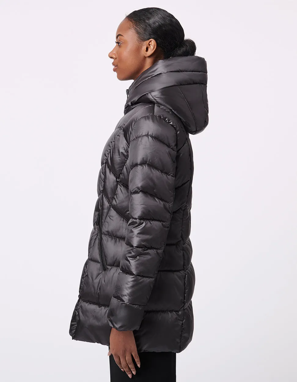 Fab Funnel Shiny Quilted Puffer sold by Bernardo product image thumbnail 3