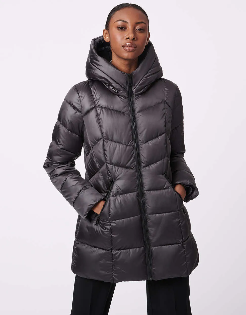 Fab Funnel Shiny Quilted Puffer sold by Bernardo product image thumbnail 2
