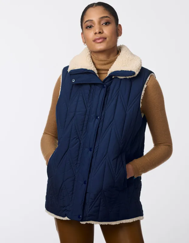 Dual Charm Sherpa Vest sold by Bernardo