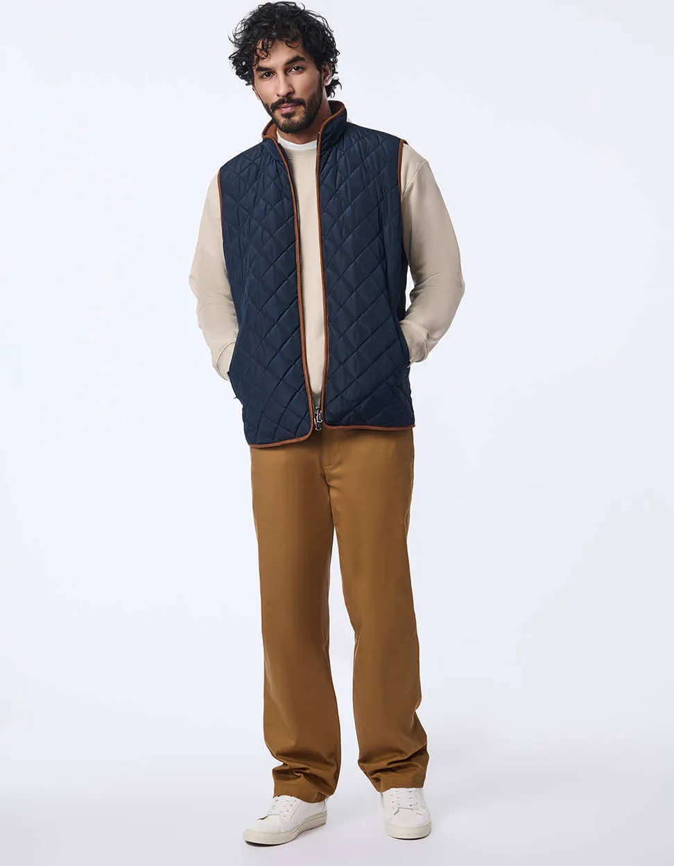 Men's Harbor Quilted Vest sold by Bernardo